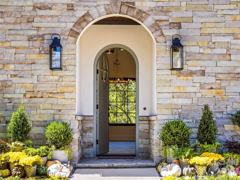 Exterior details and patio area of a home in , Asheville (Image 29).