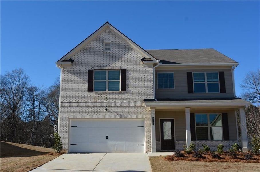 Front exterior of a new home in , Braselton, GA, highlighting curb appeal (Image 17). Front exterior of a new home in , Braselton, GA, highlighting curb appeal (Image 17).