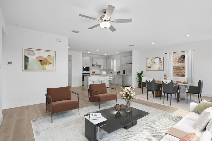 Representative furnished interior of a home built from the Rayburn by Taylor Morrison in Madero 50s, Fort Worth (Image 8).