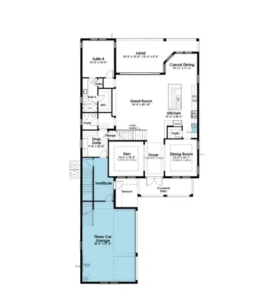 2D floor plan layout of this home in Artistry Palm Beach, Palm Beach Gardens, FL (Image 5). 2D floor plan layout of this home in Artistry Palm Beach, Palm Beach Gardens, FL (Image 5).