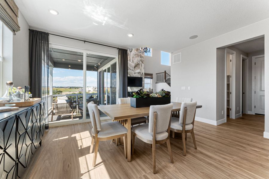 Representative furnished interior of a home built from the Windsor by Taylor Morrison in Macanta City Collection, Castle Rock (Image 12).
