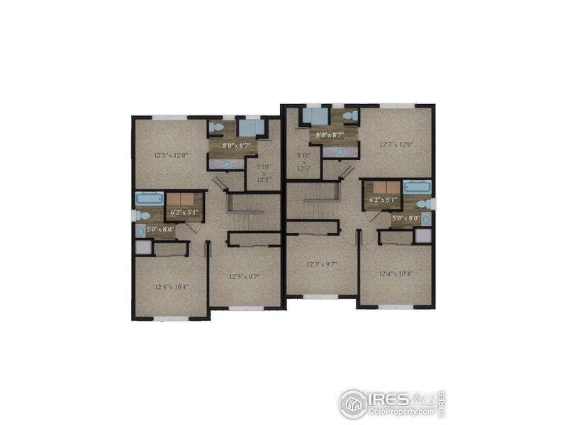 2D floor plan layout of this home in Wilson Commons, Loveland, CO (Image 4). 2D floor plan layout of this home in Wilson Commons, Loveland, CO (Image 4).