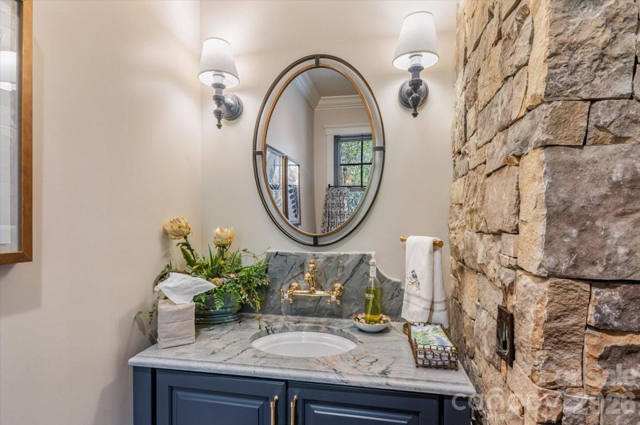 Furnished interior view inside a new home in , Lake Toxaway (Image 15).