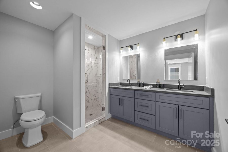 Primary bath with double vanities