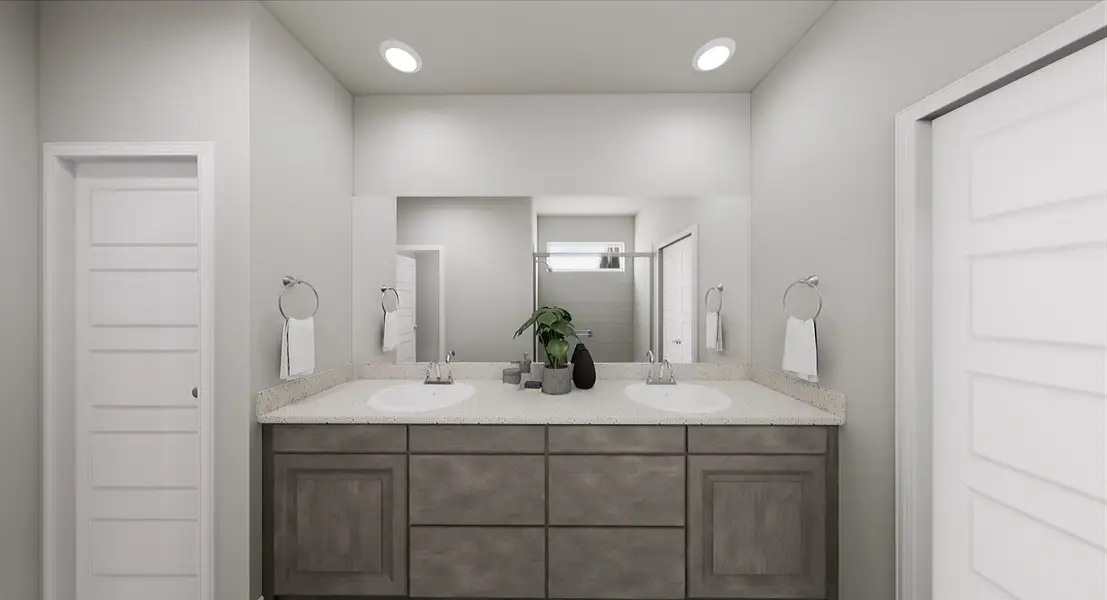 Furnished interior view inside a new home in Mason Woods, Cypress (Image 11).