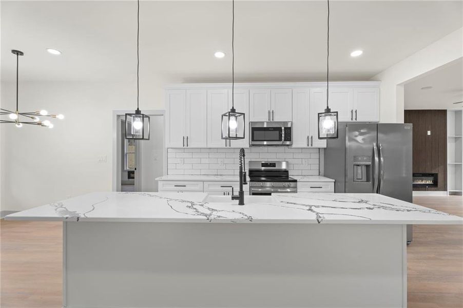 Furnished interior view inside a new home in , Atlanta (Image 14).