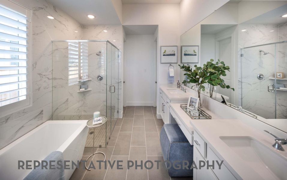 Furnished interior view inside a new home in Elyson, Katy (Image 17).