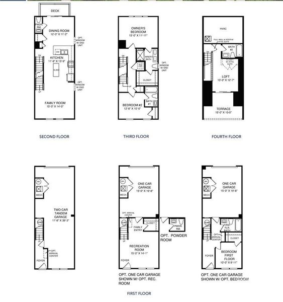 Clarendon 4 story floor plan