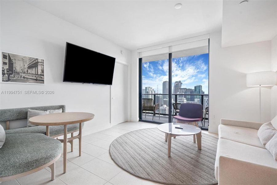 Furnished interior view inside a new home in , Miami (Image 12).