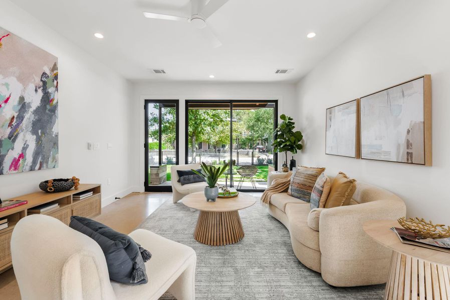 Furnished interior view inside a new home in , Austin (Image 12). Furnished interior view inside a new home in , Austin (Image 12).