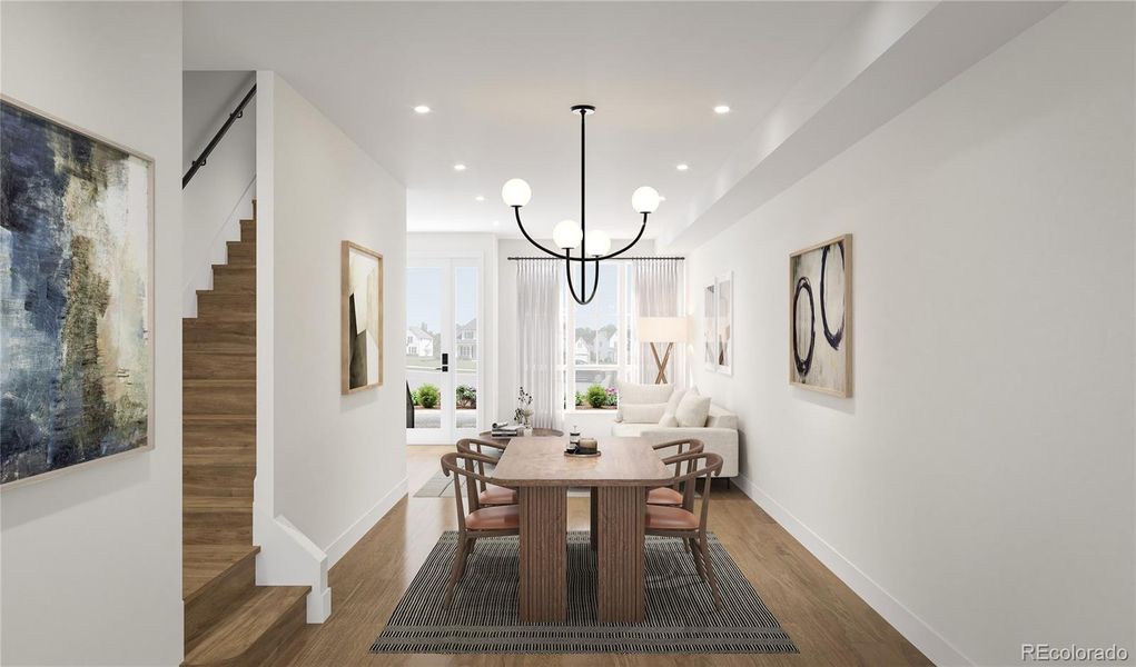 Furnished interior view inside a new home in , Denver (Image 18).