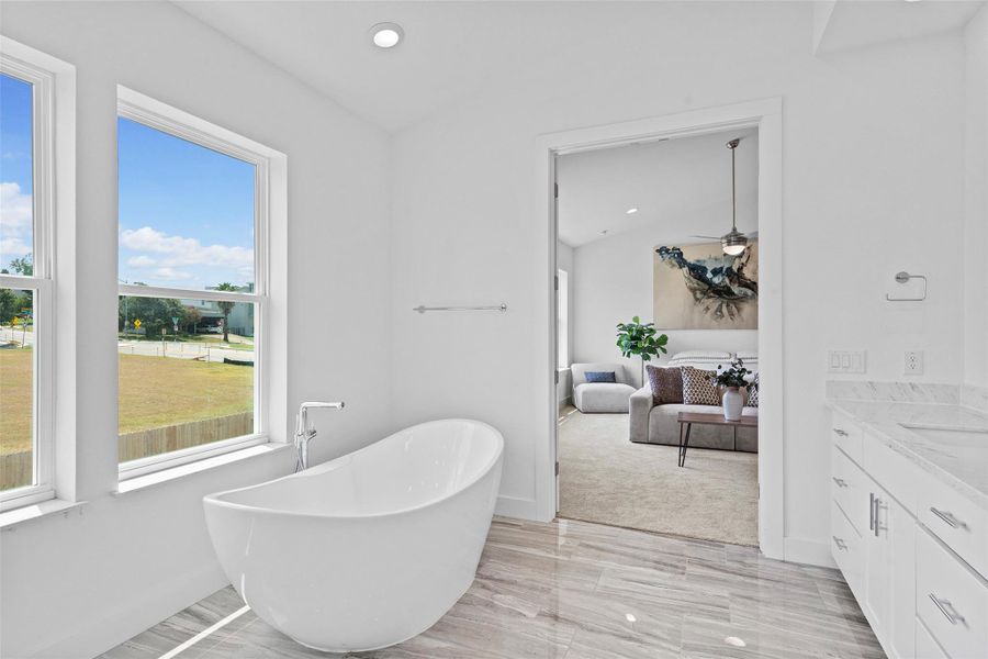 Furnished interior view inside a new home in Agave, Austin (Image 29).