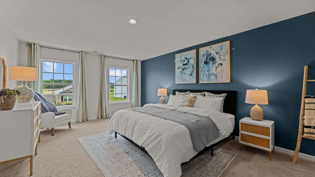 Furnished interior view inside a new home in Madeline Farm, New Bern (Image 8). Furnished interior view inside a new home in Madeline Farm, New Bern (Image 8).