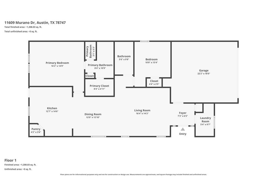 A clear, detailed floor plan mapping out a single-story residence with a garage and various living spaces. A clear, detailed floor plan mapping out a single-story residence with a garage and various living spaces.
