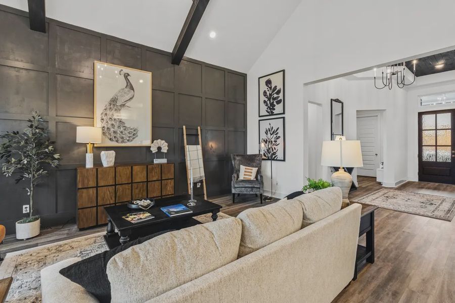 Representative furnished interior of a home built from the Bryson by Chesmar Homes in Highland Village, Georgetown (Image 5).
