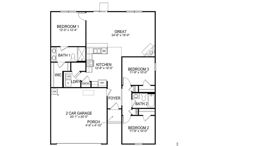 2D floor plan layout for the Macon by D.R. Horton in Rolling Hills, Candler, NC (Image 3). 2D floor plan layout for the Macon by D.R. Horton in Rolling Hills, Candler, NC (Image 3).