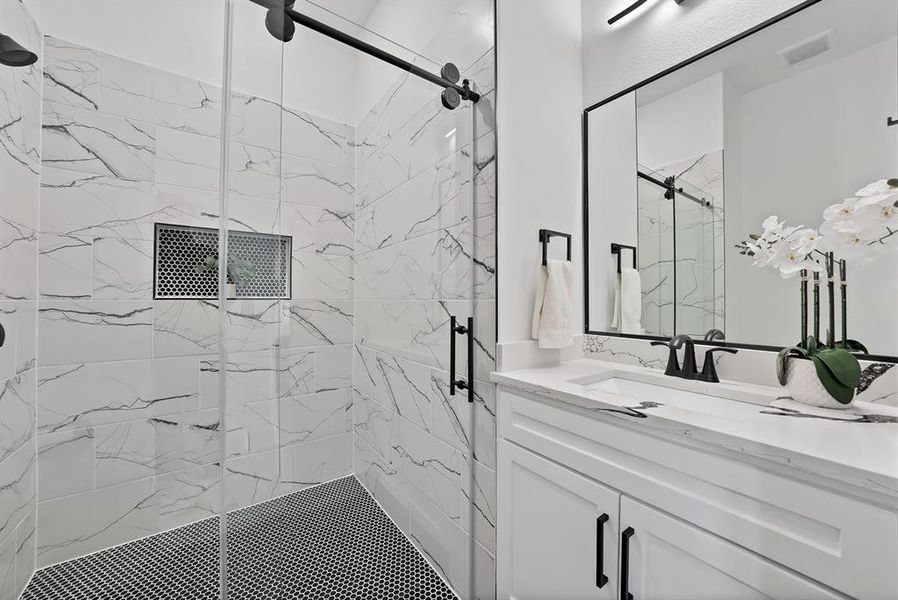 Furnished interior view inside a new home in , Celeste (Image 27).