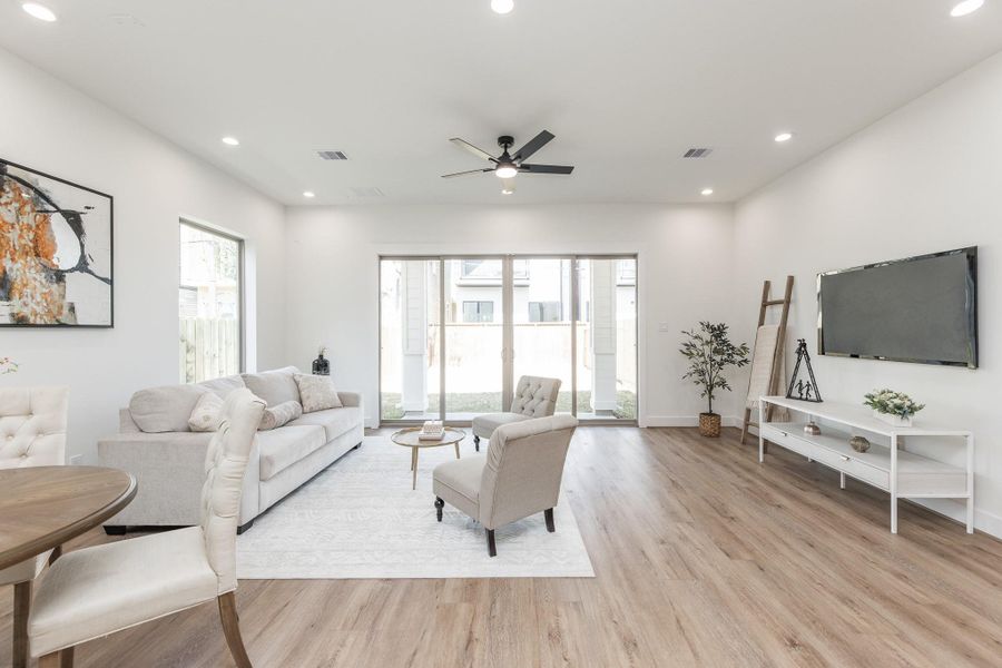Furnished interior view inside a new home in , Houston (Image 32).