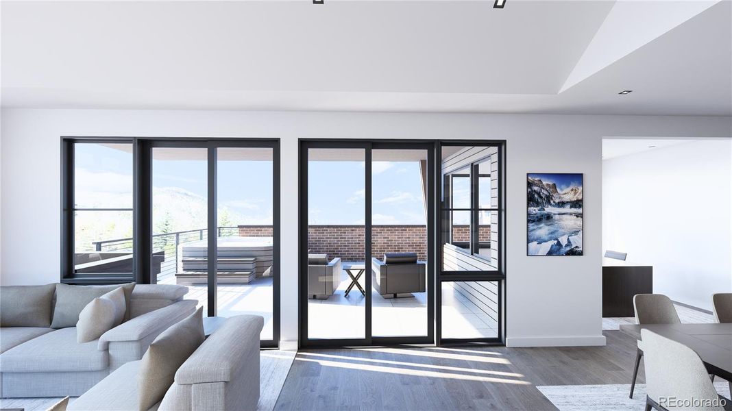 Rendering only. Actual finishes are selected by the buyer and layout varies throughout the residences.