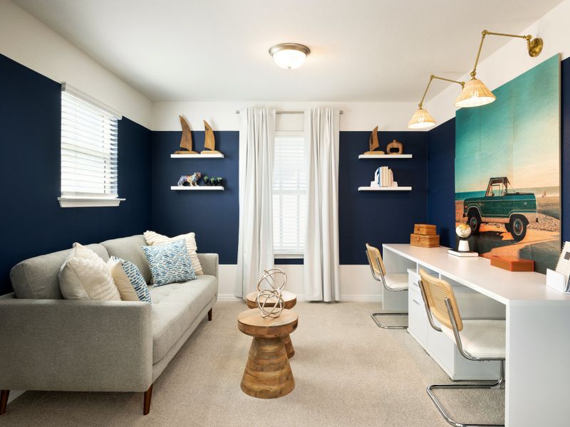 Furnished interior view inside a new home in Prairie Winds - Reserve Collection, Hutto (Image 9).