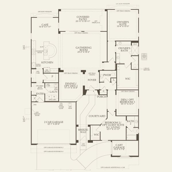 2D floor plan layout for the Journey Final Opportunity by Del Webb in Sun City Anthem at Merrill Ranch, Florence, AZ (Image 3).