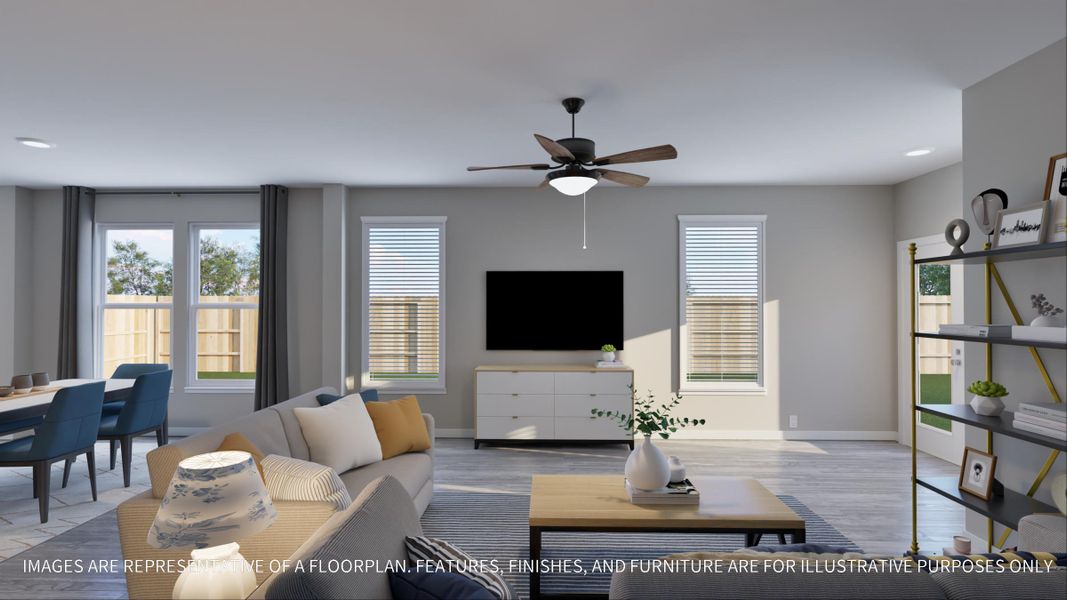 Furnished interior view inside a new home in Emberly  45', Beasley (Image 5).