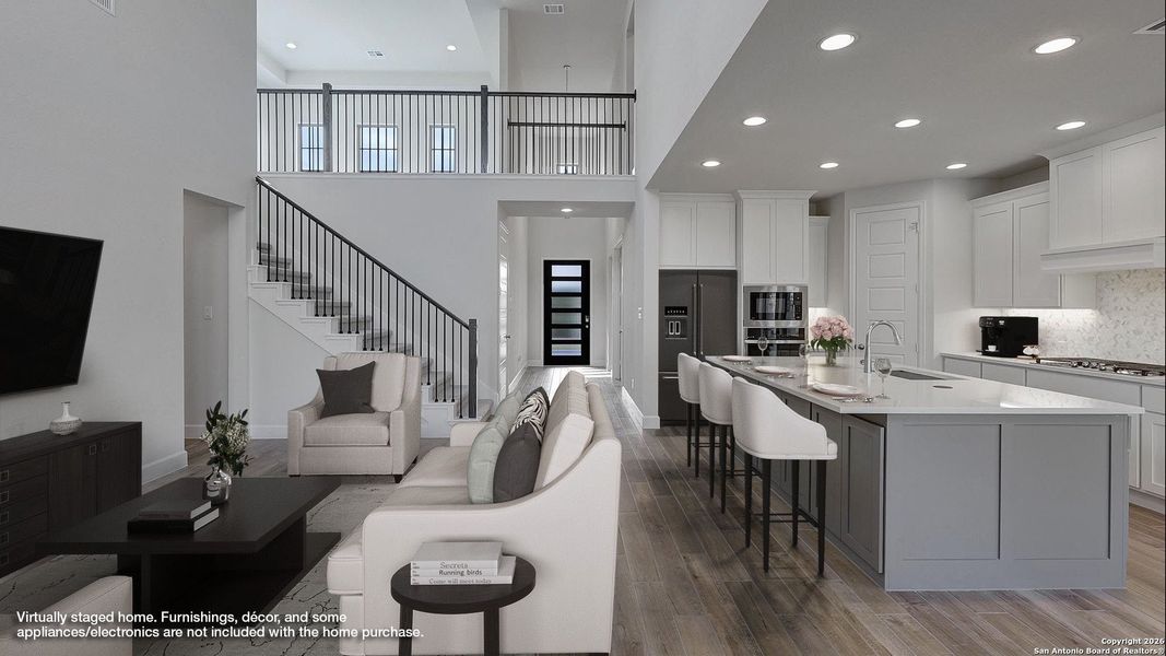 Furnished interior view inside a new home in Ladera 50', San Antonio (Image 11).