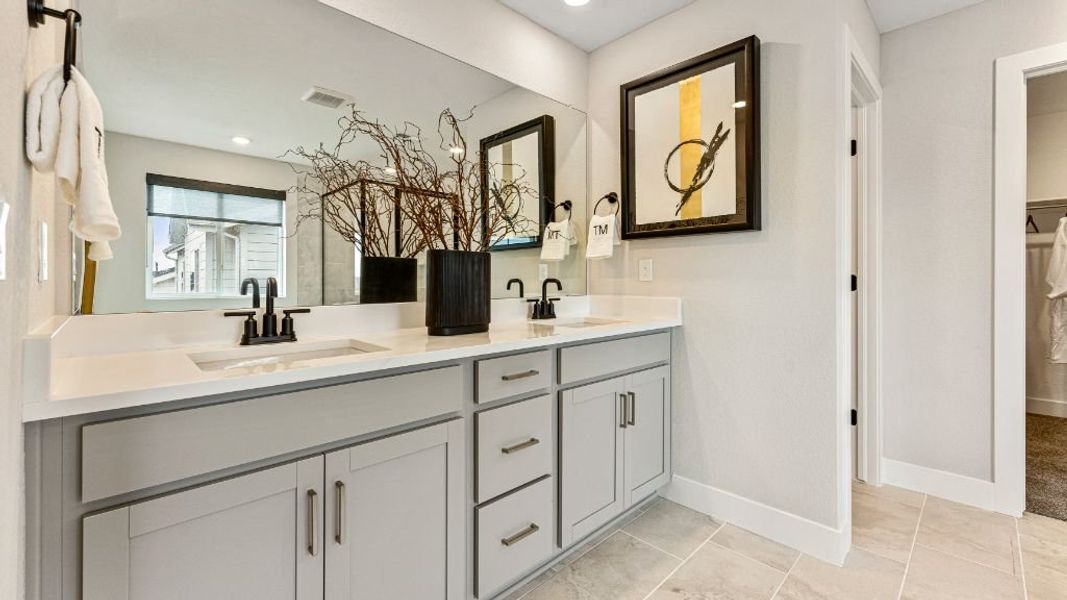 Furnished interior view inside a new home in The Aurora Highlands, Aurora (Image 22). Furnished interior view inside a new home in The Aurora Highlands, Aurora (Image 22).