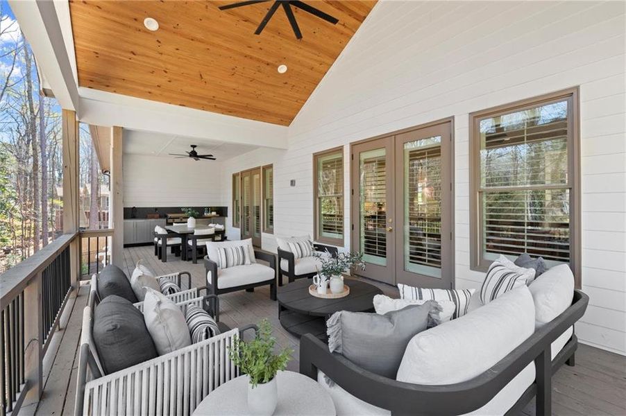 Exterior details and patio area of a home in , Marietta (Image 32). Exterior details and patio area of a home in , Marietta (Image 32).