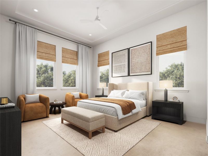 Furnished interior view inside a new home in , Houston (Image 8).