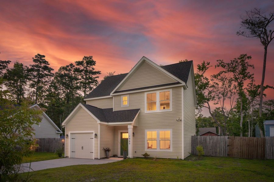 Front exterior of a new home in , Johns Island, SC, highlighting curb appeal (Image 29). Front exterior of a new home in , Johns Island, SC, highlighting curb appeal (Image 29).