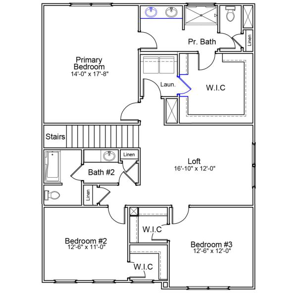 2D floor plan layout of this home in Richmond Hill, Inman, SC (Image 3).