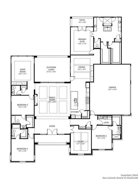 2D floor plan layout of this home in George's Ranch, Boerne, TX (Image 3). 2D floor plan layout of this home in George's Ranch, Boerne, TX (Image 3).