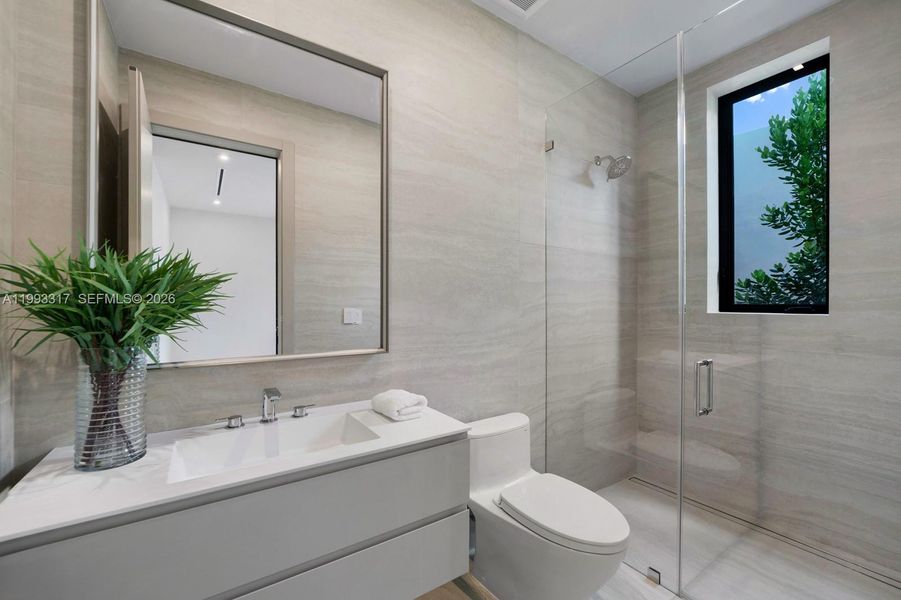 Furnished interior view inside a new home in , Miami (Image 14).