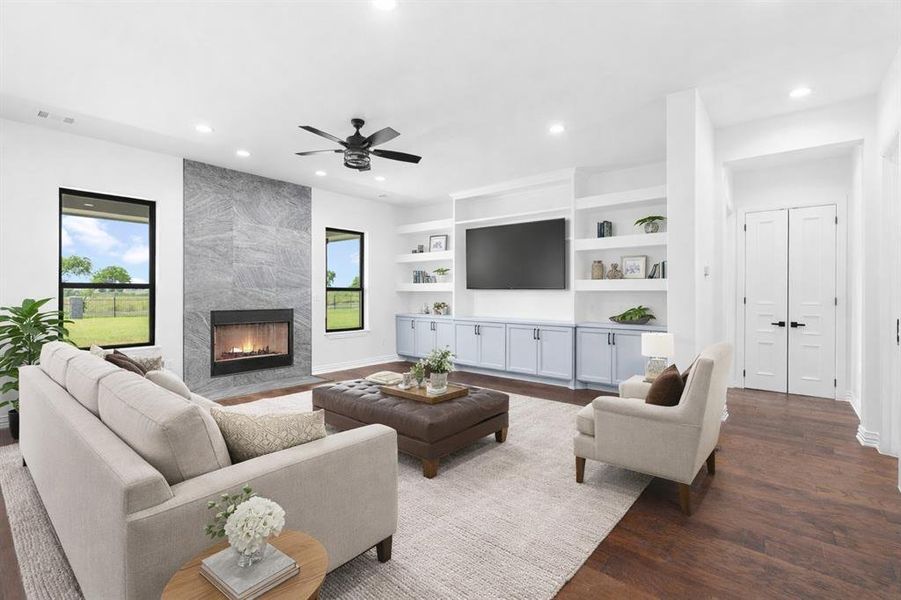 VIRTUALLY STAGED LIVING ROOM