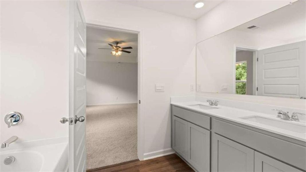 Furnished interior view inside a new home in Bridle Creek, Locust Grove (Image 10). Furnished interior view inside a new home in Bridle Creek, Locust Grove (Image 10).