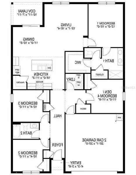 2D floor plan layout of this home in , San Antonio, FL (Image 5).