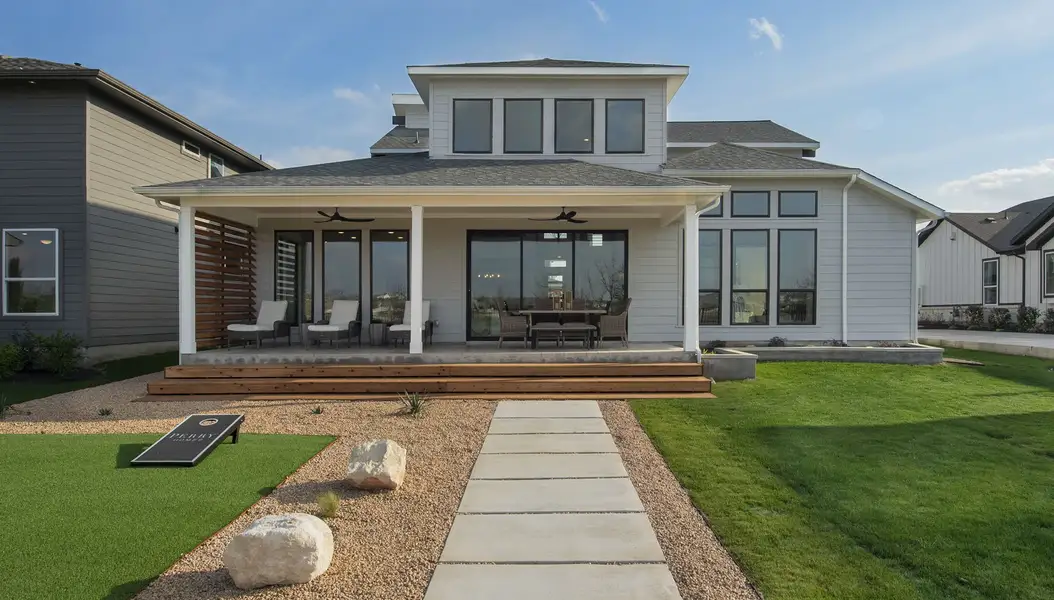 Exterior details and patio area of a home in Easton Park, Austin (Image 3).