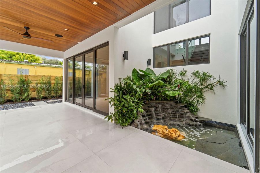 Exterior details and patio area of a home in , Miami (Image 18). Exterior details and patio area of a home in , Miami (Image 18).