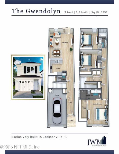 2D floor plan layout of this home in , Jacksonville, FL (Image 1). 2D floor plan layout of this home in , Jacksonville, FL (Image 1).