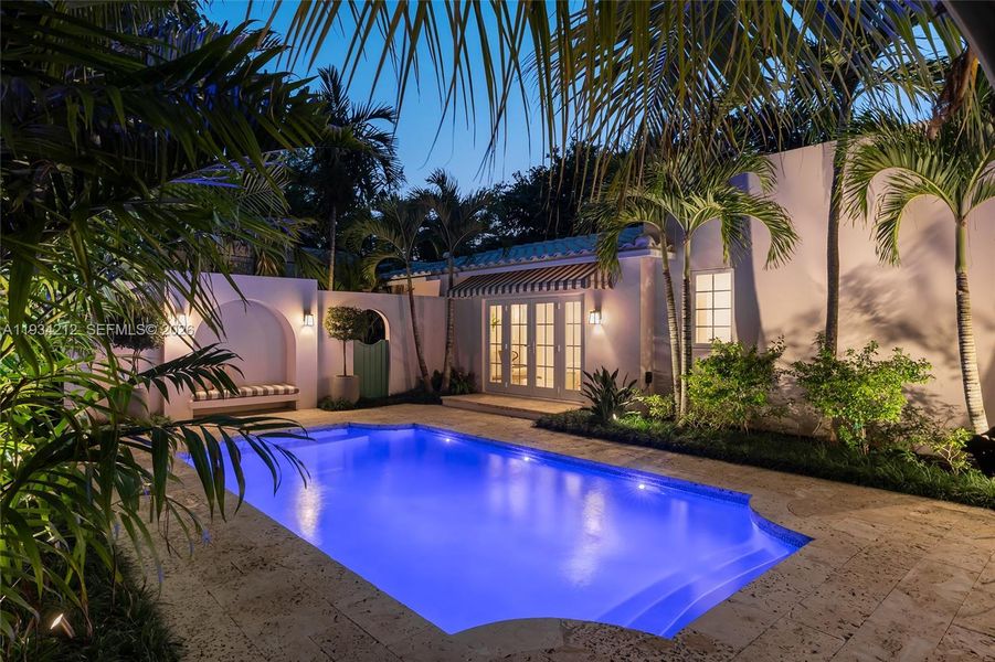 Exterior details and patio area of a home in , Coral Gables (Image 21). Exterior details and patio area of a home in , Coral Gables (Image 21).