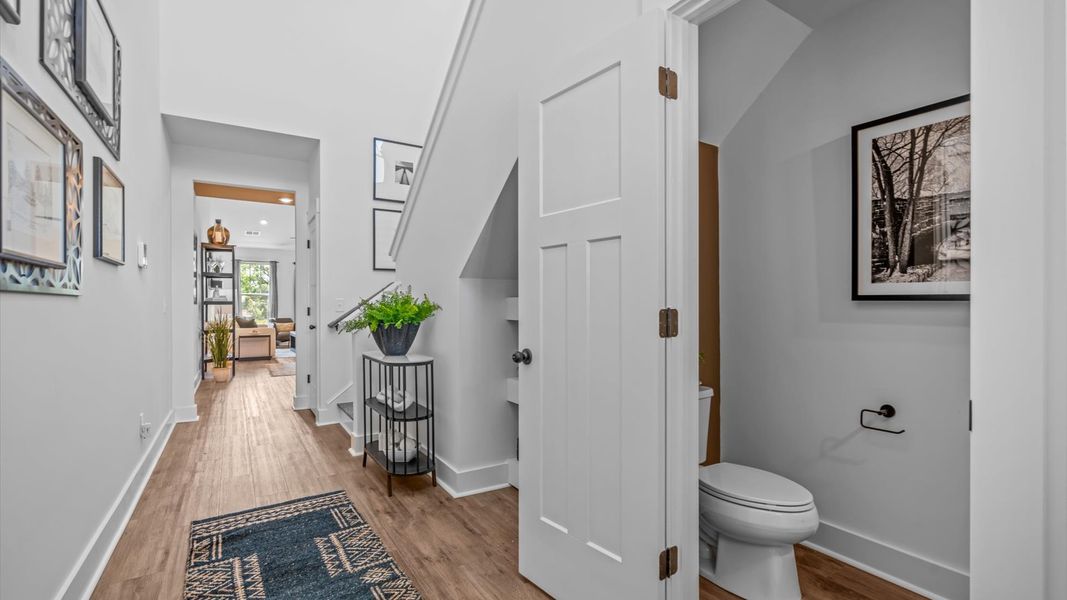 Half Bathroom of the Lochlan Design at Barton Hollow