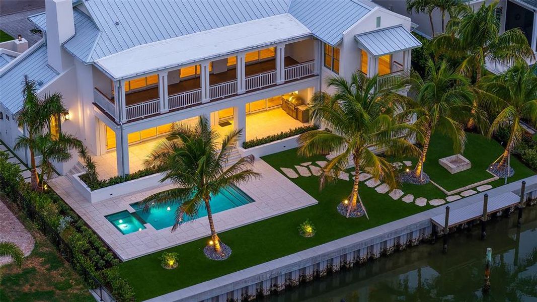 Exterior details and patio area of a home in , Longboat Key (Image 36). Exterior details and patio area of a home in , Longboat Key (Image 36).