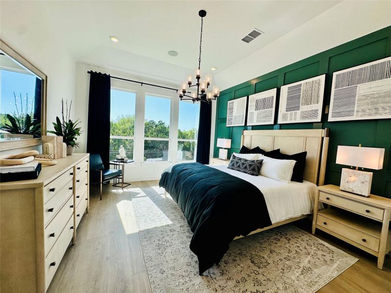 Primary Bedroom with tray ceiling