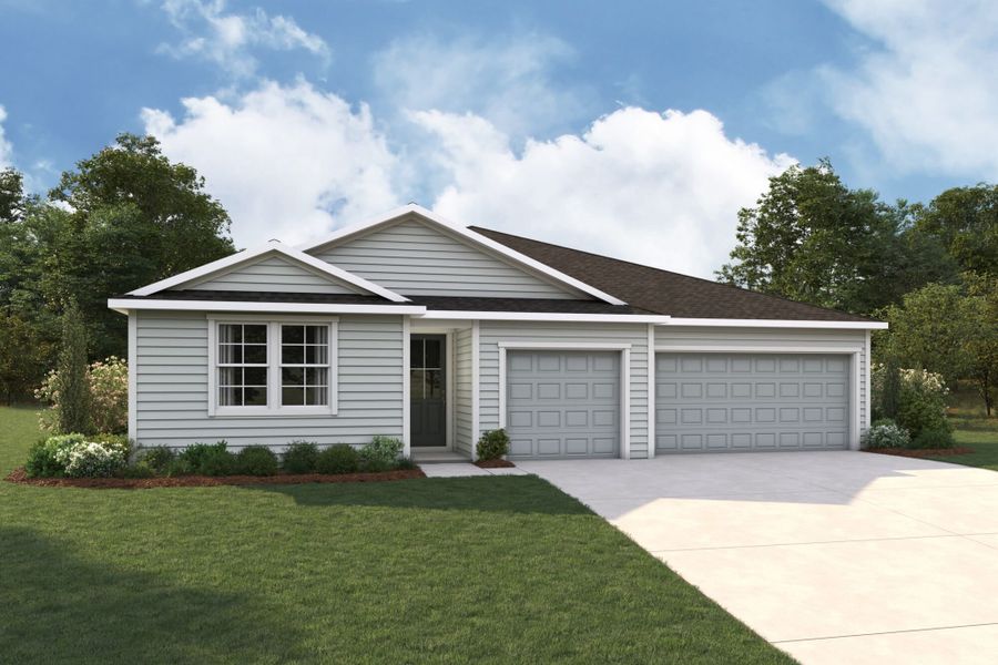 Representative exterior photo of a completed home built from the Hawkin by Mattamy Homes in Lakes at Bella Lago, Green Cove Springs, FL (Image 18).