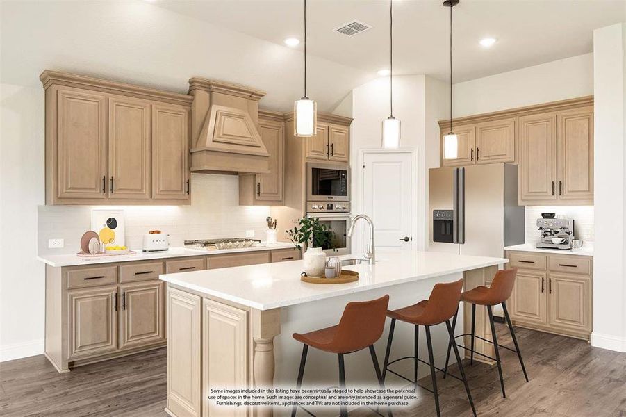 Furnished interior view inside a new home in Parks at Panchasarp Farms 55-60, Burleson (Image 7).