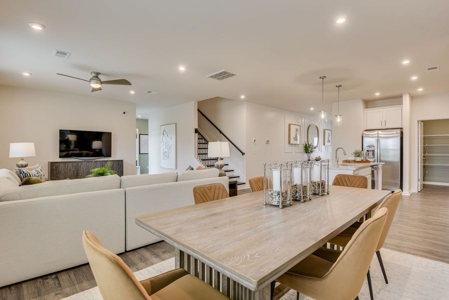 Dining Area, Family Room and Kitchen