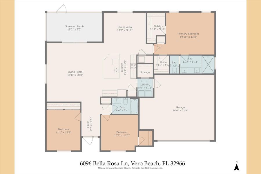 2D floor plan layout of this home in Bella Rosa, Vero Beach, FL (Image 3). 2D floor plan layout of this home in Bella Rosa, Vero Beach, FL (Image 3).