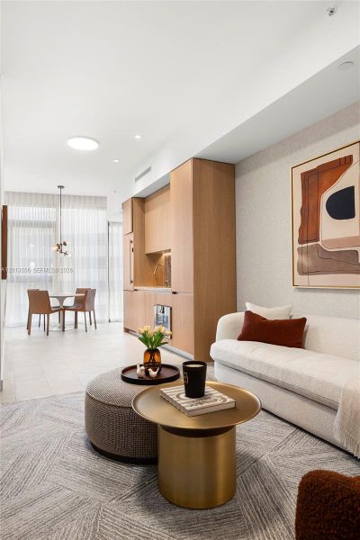 Furnished interior view inside a new home in , Miami Beach (Image 6).