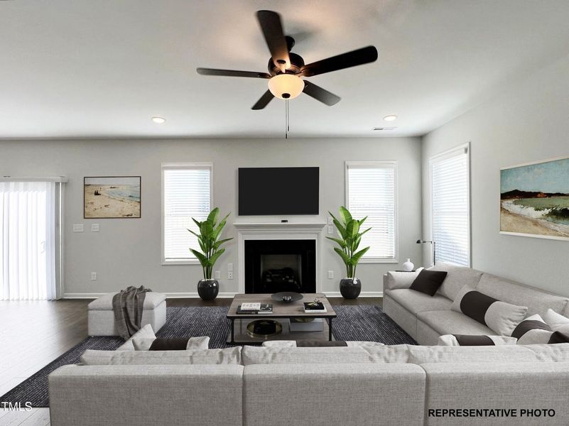 Representative furnished interior of a home built from the Palmer by RiverWILD Homes in Riverwood Ranch, Clayton (Image 10).